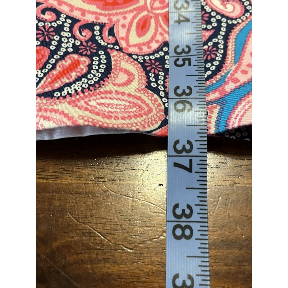 NINE WEST Pink Multicolor Paisley Poplin Keyhole Sheath Dress Size 10 - Picture 8 of 16